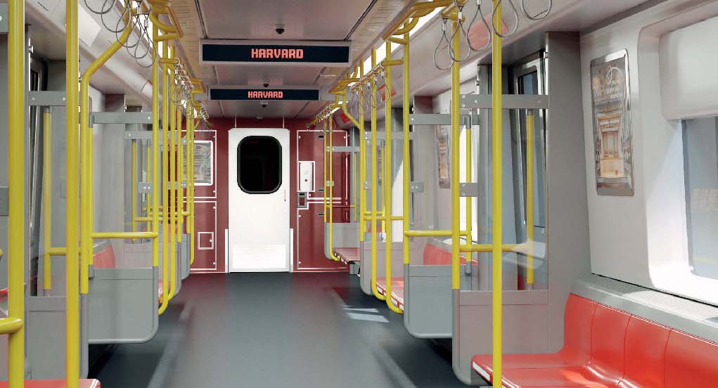 MBTA Red Line car inside