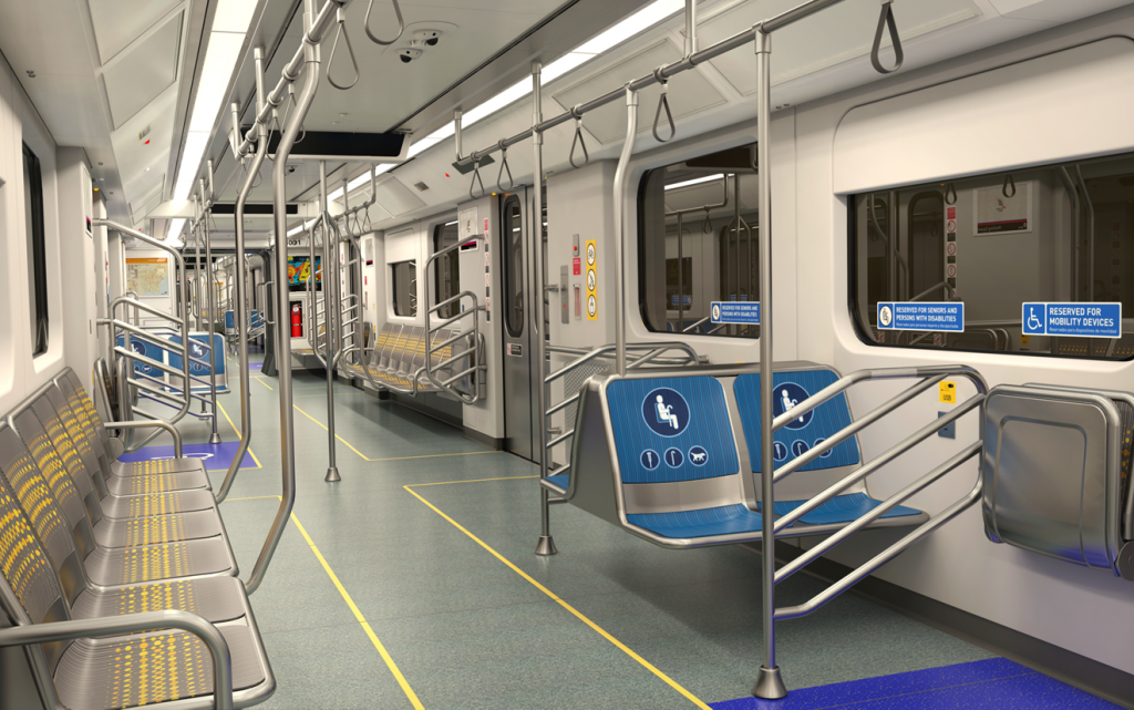 Red Line transit vehicle for Los Angeles Metro - CRRC